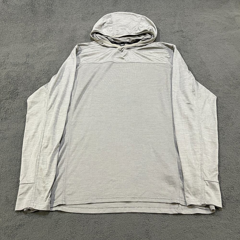 KUHL Engineered Hoody Gray Heather Long Sleeve Performance Sun Shirt Mens Size L